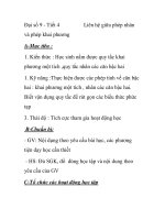 Đại số 9 - Tiết 4 Liên hệ giữa phép nhân và phép khai phương docx