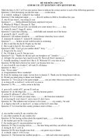 ĐỀ THI MÔN ANH VĂN GỒM 80 CÂU doc