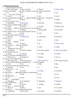 LUYỆN TẬP TỔNG HỢP TRẮC NGHIỆM ANH VĂN - SỐ 15 ppt