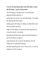 Các yếu tố ảnh hưởng đến cách biểu hiện và mức độ đề kháng ppt