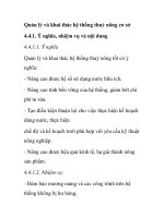 Quản lý và khai thác hệ thống thuỷ nông cơ sở pdf
