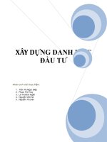Bài thảo luận danh mục đầu tư pptx