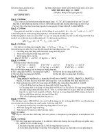 KÌ THI CHỌN HỌC SINH GIỎI TỈNH NĂM HỌC 2010-2011 MÔN THI: HOÁ HỌC 12 - THPT ppsx