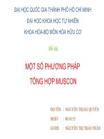 Báo cáo: Một số phương pháp tổng hợp muscon pptx