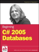 Beginning C# 2005 Databases PHẦN 1 pot