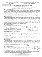 KỲ THI CHỌN HỌC SINH GIỎI CẤP TỈNH LỚP 12 - MÔN: VẬT LÍ – (Vòng 1) ppt