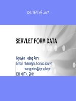 CHUYÊN ĐỀ JAVASERVLET FORM DATA potx