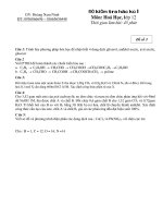 ĐỀ KIỂM TRA HỌC KỲ I Môn: Hoá Học lớp 12 - Đề số 3 pps