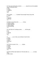 Kĩ năng trắc nghiệm trong các kì thi tiếng anh 8 ppt