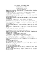 KIỂM TRA TRẮC NGHIỆM THPT Môn thi: Hoá học – Đề 11 ppt