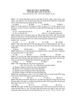 KIỂM TRA TRẮC NGHIỆM HKI MÔN HOÁ HỌC LỚP 12- BÀI SỐ 3 pps