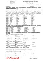 ĐỀ THI THỬ TUYỂN SINH ĐH, CĐ 2011 LẦN 2 MÔN THI: Tiếng Anh KHỐI D - Mã đề thi 485 ppt