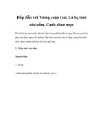 Hấp dẫn với Trứng cuộn trai, Lá hẹ tươi xào nấm, Canh chua mực pptx