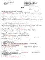 ĐỀ KIỂM TRA 45 PHÚT SỐ MÔN HOÁ 12 – BAN NÂNG CAO - Đề 1 ppt