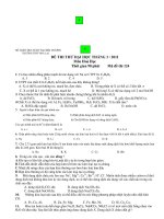ĐỀ THI THỬ ĐẠI HỌC THÁNG 3 / 2011 Môn Hoá Học - Mã đề thi 124 ppsx