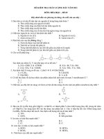 ĐỀ KIỂM TRA CHẤT LƯỢNG ĐẦU NĂM 2011 MÔN: HÓA HỌC – ĐỀ 05 potx