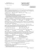 ĐỀ THI TRẮC NGHIỆM MÔN vật lý 12 - Mã đề thi 483 doc