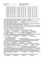 KIỂM TRA 45 PHÚT(L2) Môn: Hoá học 12 – cb ppt