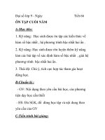 Đại số lớp 9 - ÔN TẬP CUỐI NĂM A potx