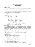 KIỂM TRA 1 TIẾT LẦN 3 MÔN: HÓA HỌC ppt