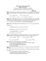 Đề thi kiểm tra chất lượng học kì II Môn: Vật lý - Mã đề 121 ppsx