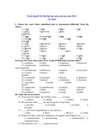 Tuyển tập đề thi thử Đại học môn anh văn năm 2011 - A041 pot