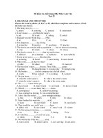 Đề kiểm tra chất lượng HKI Môn: Anh Văn Test 22 ppt