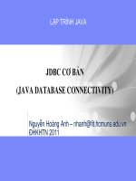 LẬP TRÌNH JAVAJDBC CƠ BẢN docx