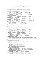 Đề kiểm tra chất lượng HKI Môn: Anh Văn Test 14 ppsx