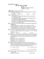 ĐỀ THI THỬ TN THPT Môn thi : Vật lý pdf