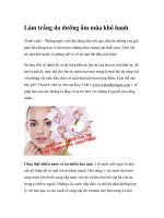 Làm trắng da dưỡng ẩm mùa khô hanh doc