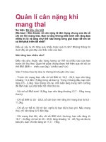 Quản lí cân nặng khi mang thai ppt