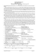 ĐỀ THI THỬ ĐH LẦN 1 Môn: Tiếng Anh 12 pdf