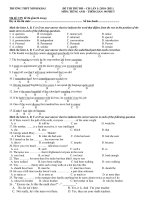 ĐỀ THI THỬ ĐH – CĐ LẦN I ( 2010- 2011 ) MÔN: TIẾNG ANH ppsx