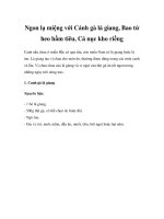 Ngon lạ miệng với Cánh gà lá giang, Bao tử heo hầm tiêu, Cá nục kho riềng ppt