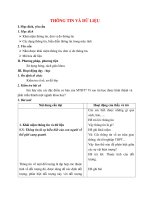 Giáo án Tin Học lớp 10: THÔNG TIN VÀ DỮ LIỆU docx