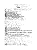 ĐỀ KIỂM TRA CHẤT LƯỢNG ĐẦU NĂM 2011 MÔN TIẾNG ANH( THAM KHẢO) ĐỀ SỐ 4 pot