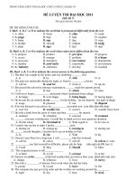 ĐỀ LUYỆN THI ĐẠI HỌC 2011 (ĐỀ SỐ 7) pptx