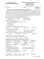 KỲ THI KIỂM TRA CHẤT LƯỢNG HỌC KỲ 2 Năm học: 2010- 2011 Môn: Tiếng Anh lớp 12 - Mã đề thi 209 doc