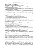 ÐỀ THI THỬ ĐẠI HỌC NĂM 2011 Môn thi : VẬT LÝ – Mã đề 319 pptx