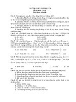 Đề thi môn: Vật lý - TRƯỜNG THPT NGÔ QUYỀN pps
