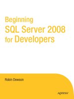 Beginning SQL Server 2008 for Developers From Novice to Professional phần 1 doc