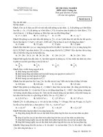 ĐỀ THI TRẮC NGHIỆM MÔN vật lý 12 nâng cao - Mã đề thi 134 pdf