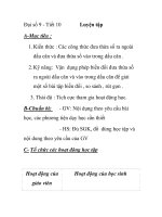 Đại số 9 - Tiết 10 Luyện tập pot