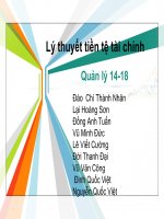 Bài thảo luận: Lý thuyết tiền tệ tài chính ppsx