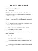 Định nghĩa xác suất và các tính chất trong môn xác suất thống kê - 1 pps