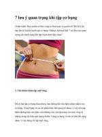 7 lưu ý quan trọng khi tập cơ bụng pdf