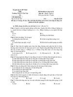 Đề thi kiểm tra học kỳ II Trường T.H.P.T Chu Văn Môn thi : Vật lý - Mã đề số:207 pps