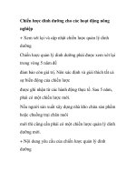 Chiến lược dinh dưỡng cho các hoạt động nông nghiệp docx