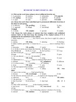 ĐỀ THI THỬ TN-THPT CÓ ĐÁP ÁN - Đề 6 pot